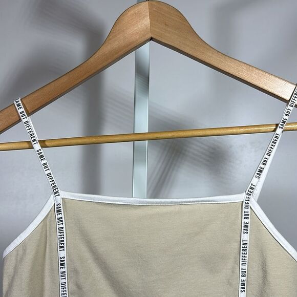 TALLY WEIJL Women's Same But Different Spaghetti Strap Bodysuit Nude Size Large - Picture 5 of 10